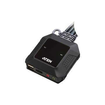 ATEN 宏正 CS22H 2埠USB HDMI帶線式KVM多電腦切換器