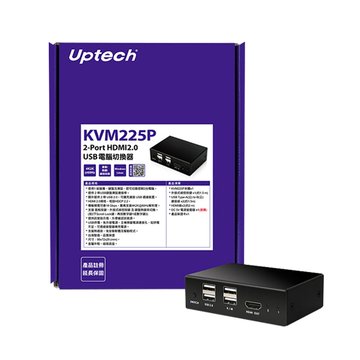 Uptech 登昌恆 KVM225P 2-Port HDMI2.0 USB電腦切