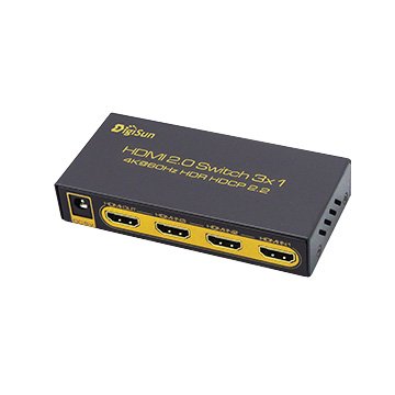 DigiSun 得揚 UH831 4K HDMI 2.0 三進一出影音切換器