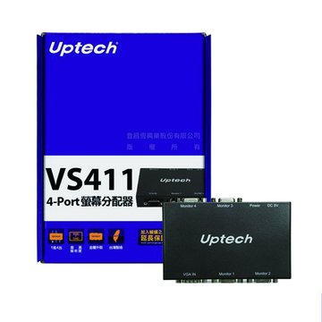Uptech 登昌恆VS411 4埠螢幕分配器