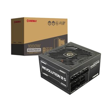 ENERMAX 保銳 Revolution III S 1000W 黑色 白金/全模/ATX3.1(PCIe 5.1)/全日系/13年保 電源供應器