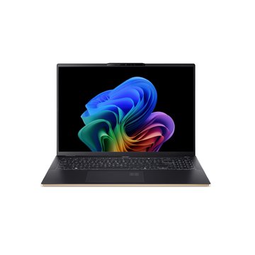 (福利品)acer 宏碁 Swift SF16-51-75BA黑(16'/Ultra 7 258V/32G/1T SSD/2.8K/OLED/EVO/180度轉軸/W11)AI筆電