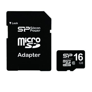 SILICON POWER Micro 16G CL10附轉卡記憶卡