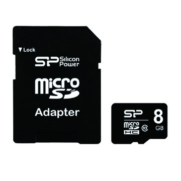 SILICON POWER 廣穎電通Micro SDHC 8G C10附轉卡記憶卡