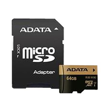 ADATA 威剛XPG microSDXC UHS-I U3 64G附轉卡記憶卡