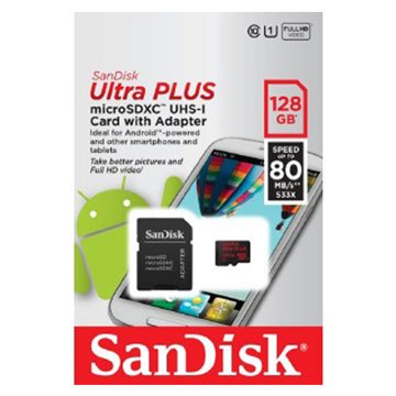 SANDISK Ultra Micro 128G U1附轉卡(讀80