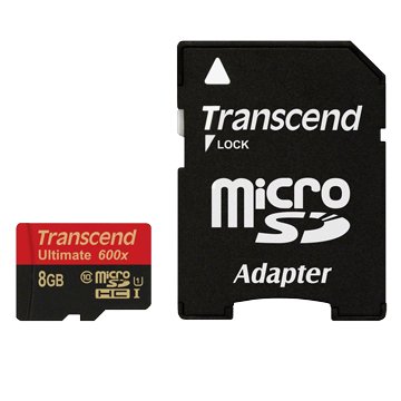 Transcend 創見Micro 8G UHS-I CL10(600X)附轉卡記憶卡