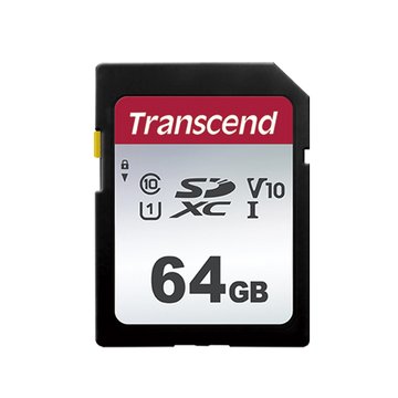 Transcend 創見 SDXC 300S 64G UHS-I U1 V10記憶卡(銀)