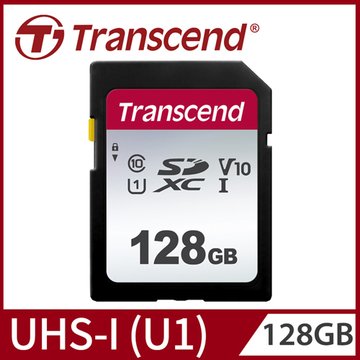 Transcend 創見 創見SDXC 300S 128G UHS-I U1 V10記憶卡(銀)
