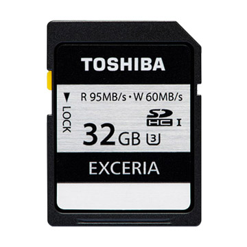 TOSHIBA 東芝EXCERIA SDHC 32G U3(讀95/寫60MB/s)記憶卡