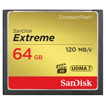 SANDISK Extreme CF 64G(讀120/寫85MB)