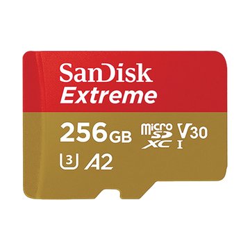 SANDISK Extreme microSD 256GB U3 A2 V30 手遊記憶卡 (公司貨) (讀/寫速度: 190MB/130MB)
