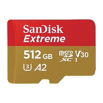 SANDISK Extreme microSD 512GB U3 A2 V30 手遊記憶卡 (公司貨) (讀/寫速度: 190MB/130MB)