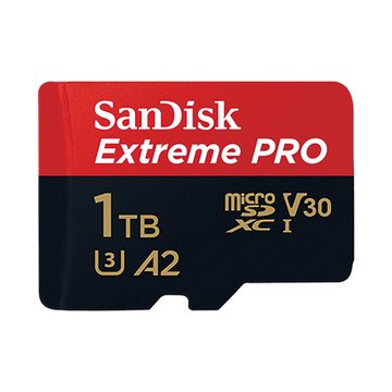 SANDISK Extreme PRO microSD 1TB U3 A2 V30 記憶卡(公司貨)(讀/寫速度: 200MB/140MB)(附轉卡)