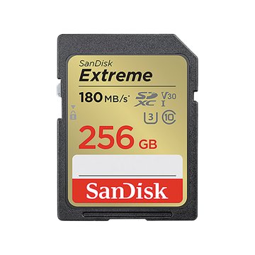 SANDISK Extreme SDXC 256GB U3 V30 記憶卡(公司貨) (讀/寫速度: 180MB/130MB)