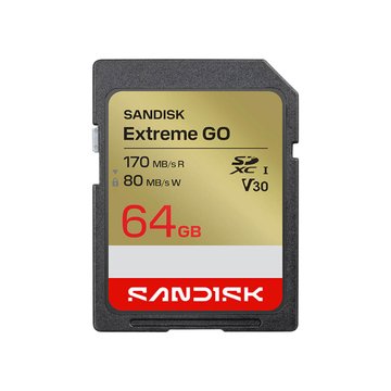 SanDisk 晟碟 ExtremeGO SD UHS-I 64GU3V30讀170M記憶卡