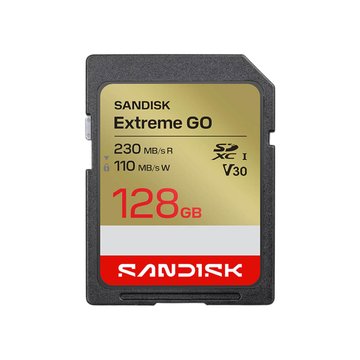 SanDisk 晟碟 ExtremeGO SD UHS-I 128GU3V30讀230M記憶卡