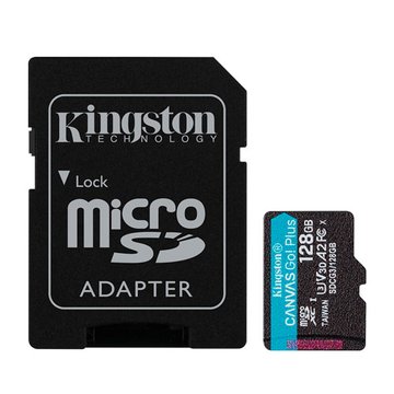 Kingston 金士頓 Micro 128G U3 V30 A2附轉卡(讀170M) 記憶卡(SDCG3/128GB)