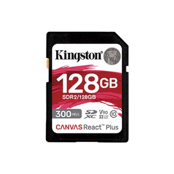 (客訂品)Kingston 金士頓Canvas React Plus SD 128GB 記憶卡  (SDR2/128GB)  (讀/寫速度: 300MB/260MB)