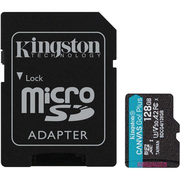 Kingston 金士頓Micro 128G U3 V30 A2附轉卡(讀200M/SDCG4/128GB)記憶卡