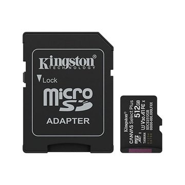 Kingston 金士頓 Micro 512G U3 V30 A1附轉卡(讀150MB/SDCS3/512GB) 記憶卡