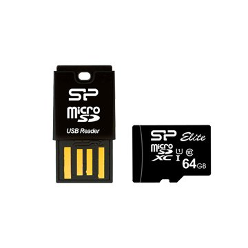 SILICON POWER 廣穎電通Micro SDXC 64G C10 記憶卡(附讀卡機)
