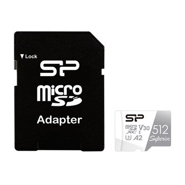 SILICON POWER 廣穎電通 MicroSD U3 A2 V30 512G(含轉卡)(讀100MB/s寫80MB/s)高耐用記憶卡