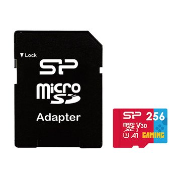 SILICON POWER 廣穎電通 MicroSD U3 A1 V30 256G遊戲專用記憶卡/含轉卡