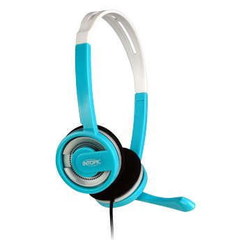 INTOPIC JAZZ-290-BL (藍)輕便型耳機麥克風