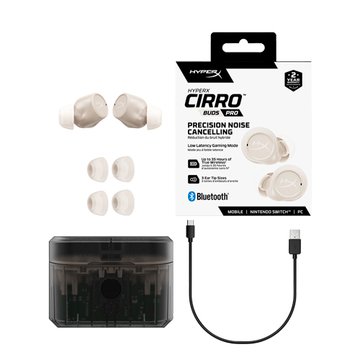 HyperX Cirro Buds Pro 真無線降噪電競耳機(米白)
