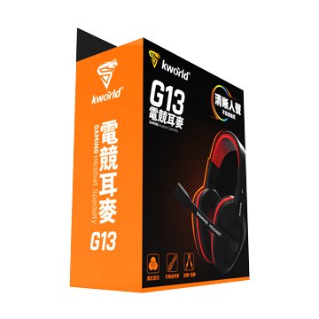 KWORLD 廣寰 G13(黑紅) 頭戴電競耳麥
