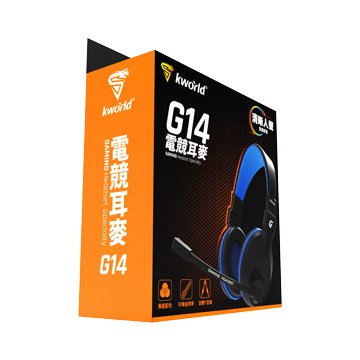 KWORLD G14(黑藍) 頭戴電競耳麥