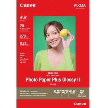 Canon 佳能 PP-208 4*6(20入)超光亮相片紙