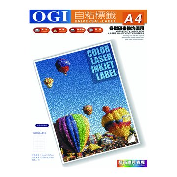 OGI 大統N36018雷噴墨3*6圓角貼紙