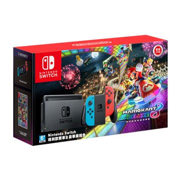 任天堂 Switch 瑪利歐賽車8 豪華版 同梱組-紅/藍