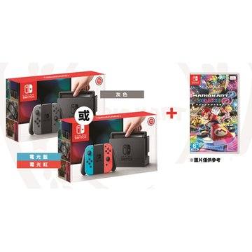 任天堂 Switch 瑪利歐賽車8 豪華版 同梱組-灰