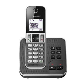 Panasonic  國際牌KX-TGD320TWB中文顯示答錄功能數位無線電話(福利品出清)