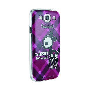 TPTT 三星 S3 / I9300 浮雕背蓋骷髏獸小鹿組-紅(