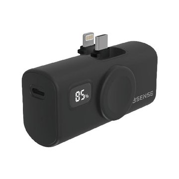 Esense 逸盛 雙插頭口袋快充行動電源5000mAh-黑