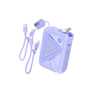INTOPIC 廣鼎 (客訂品)SEEK PW-C125-PUR 10000mAh全能充10合1行動電源-紫色