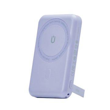 WIWU CUBE 10000mAh磁吸無線充行動電源紫色