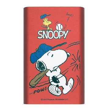 SNOOPY 輕薄10400系列鋁合金行動電源-紅