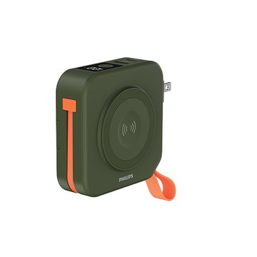 PHILIPS 飛利浦 DLP4348CG 10000mAh 綠色FunCube 多合一磁吸行動電源(37Wh/有標示)