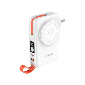 PHILIPS 飛利浦 DLP4352CW 10000mAh 22.5W FunCube 3.0伸縮線多合一行動電源-白