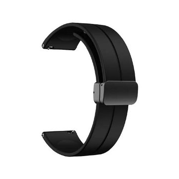  SW202 磁吸TPU矽膠錶帶 22mm黑色