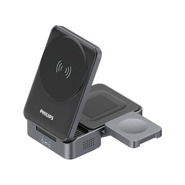 PHILIPS 飛利浦DLK3547Q   Qi2 三合一磁吸充電座 