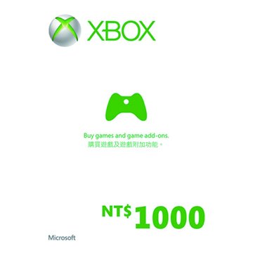 Microsoft 微軟 XBOX 禮物卡$1000