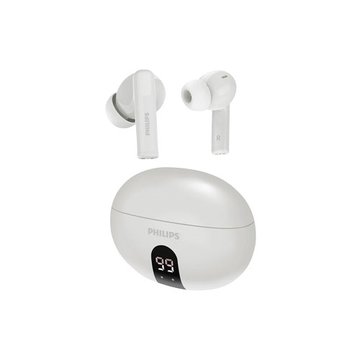 PHILIPS 飛利浦 主動抗噪ANC數顯無線藍牙耳機(白)