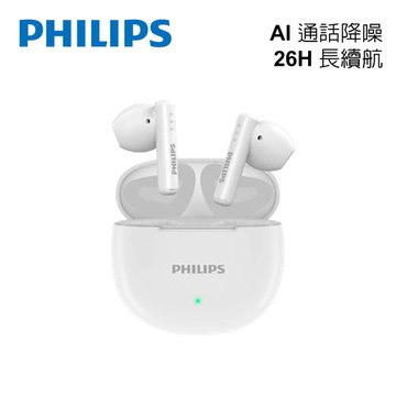 PHILIPS 飛利浦PHILIPS美聲長續航藍牙耳機(白)-TAT1139WT 