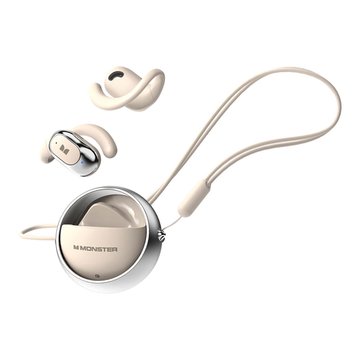 MONSTER 魔聲MON-MQO33-KK 旋轉耳掛式氣傳導藍牙耳機/白